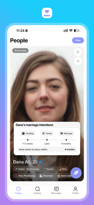 Rabta Muslim marriage app - browse profiles and find your spouse